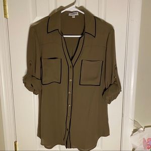 EUC - Express Slim Fit Portofino Shirt - Medium